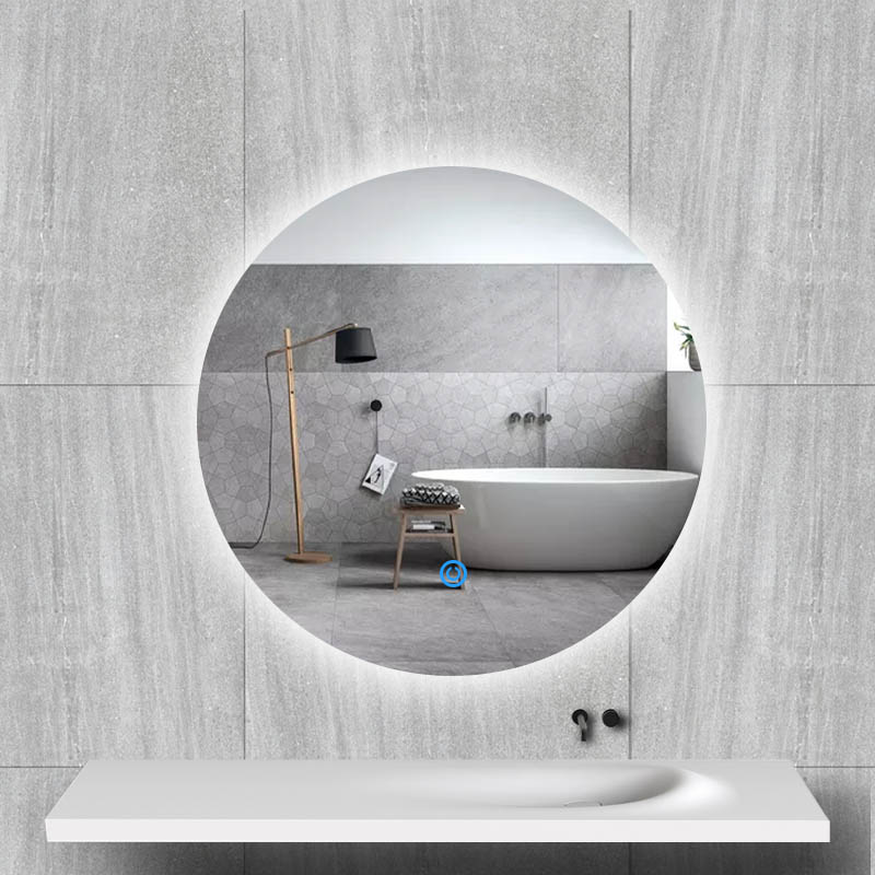 Backlit Round LED Bathroom Mirror With Defogger