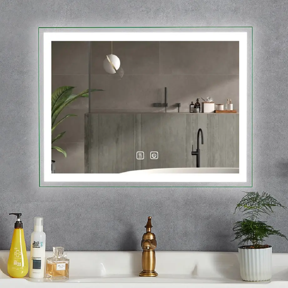 Rectangle LED Bathroom Decorative Mirror with Aluminum Frame