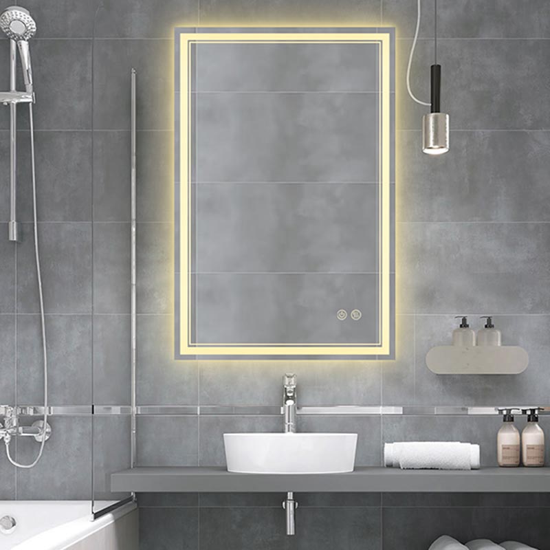 Rectangle LED Bathroom Mirror With Right Angles