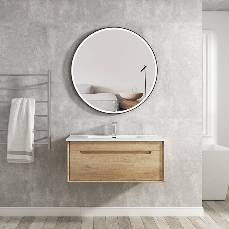 Wall Mounted Framed Round LED Bathroom Mirror